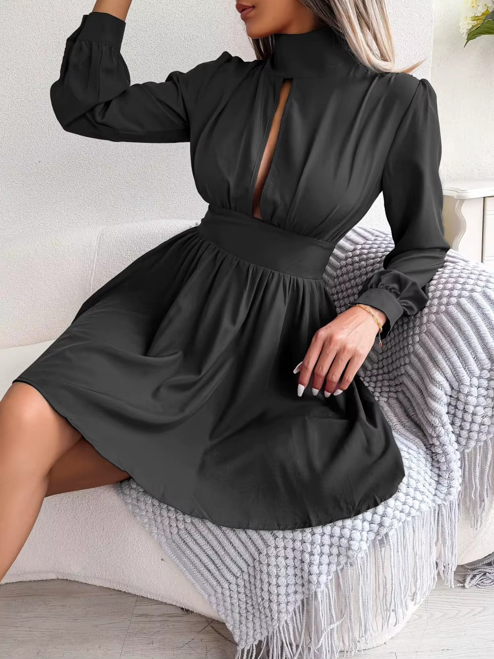 Abito elegante a maniche lunghe