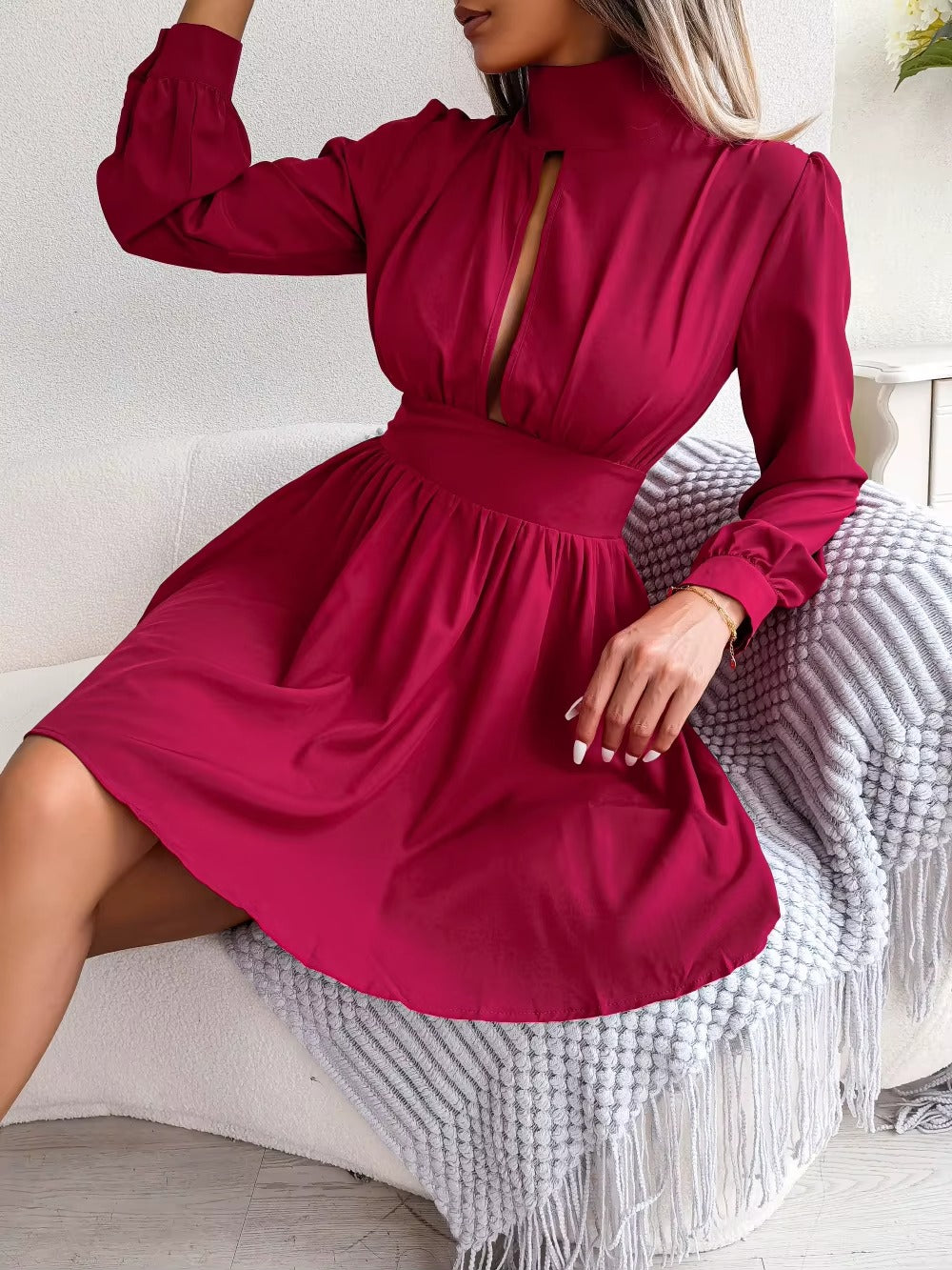 Abito elegante a maniche lunghe